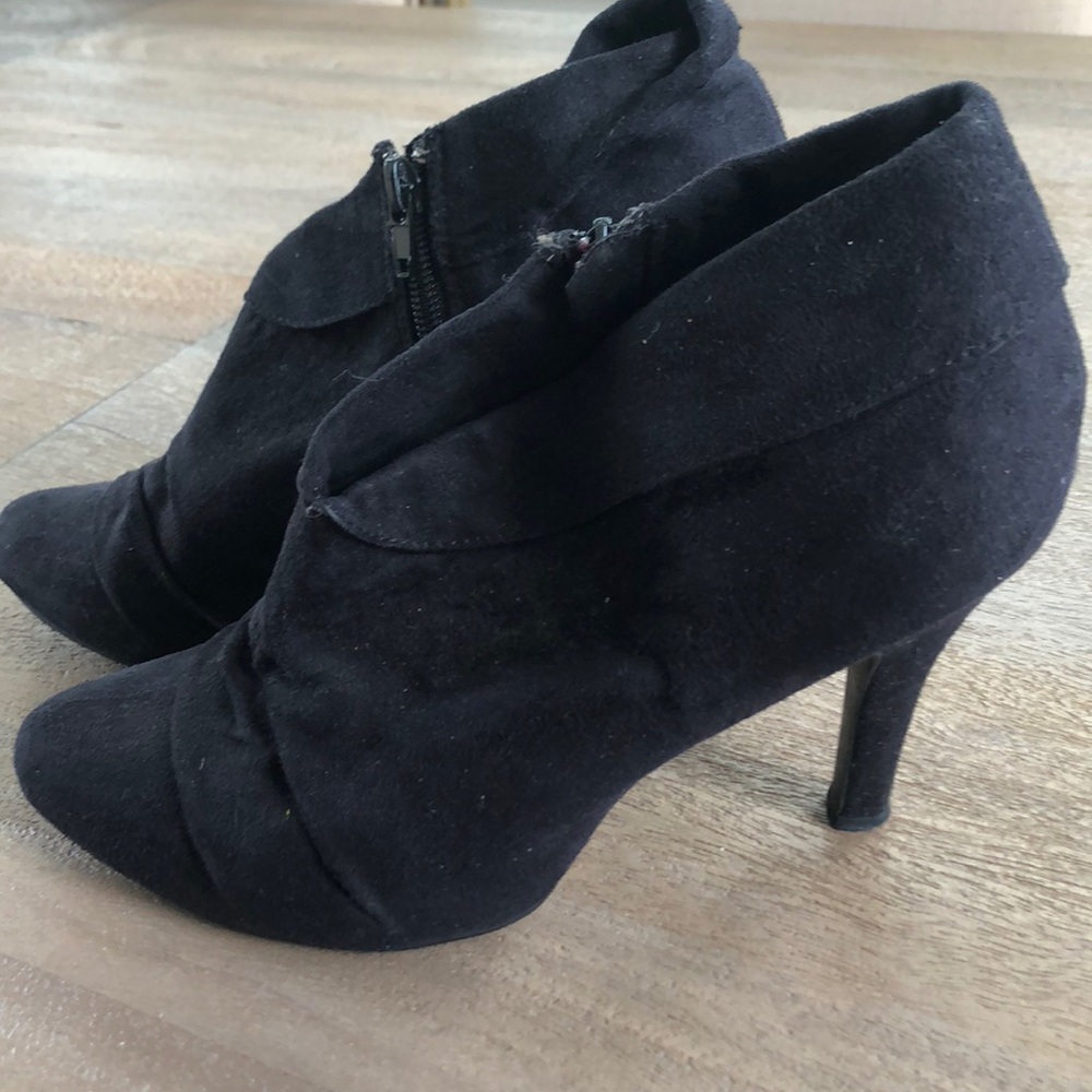 Suede ankle booties